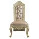 Vatican Champagne Silver Upholstered Side Chair with Nailhead Trim Set of 2