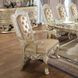 Vatican Champagne Silver Upholstered Arm Chair with Nailhead Trim Set of 2