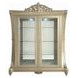 Vatican Champagne Silver 2 Door Curio Cabinet with LED