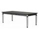 Varian II Black 90" Extendable Rectangular Glass Top Dining Table