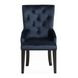 Varian II Dark Navy Upholstered Side Chair with Nailhead Trim