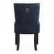 Varian II Dark Navy Upholstered Side Chair with Nailhead Trim