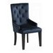 Varian II Dark Navy Upholstered Side Chair with Nailhead Trim