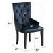 Varian II Dark Navy Upholstered Side Chair with Nailhead Trim