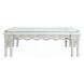Vanaheim Antique White 108" Rectangular Glass Top Dining Table