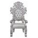 Valkyrie Antique Platinum Upholstered Arm Chair with Nailhead Trim Set of 2
