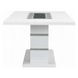 Elizaveta Gray and White 79" Rectangular Dining Table