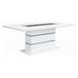 Elizaveta Gray and White 79" Rectangular Dining Table