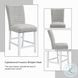 Elizaveta Gray Velvet Faux Crystal Diamonds and White High Gloss Counter Height Chair Set of 2