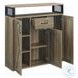 Abiram Rustic Oak Server