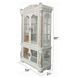 Vendome Antique Pearl 4 Door Curio Cabinet with LED