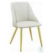 Gaines White Synthetic Leather Side Chair Set of 2