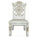 Vendome Antique Pearl Upholstered Splat Back Side Chair with Nailhead Trim Set of 2