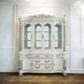 Vendome Antique Pearl 6 Door Buffet and Hutch with LED