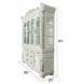 Vendome Antique Pearl 6 Door Buffet and Hutch with LED
