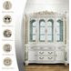 Vendome Antique Pearl 6 Door Buffet and Hutch with LED