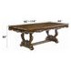 Latisha Antique Oak 114" Extendable Rectangular Dining Table