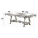 Bently Champagne 114" Extendable Rectangular Dining Table