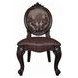 Versailles Cherry Upholstered Oval Back Side Chair with Nailhead Trim Set of 2