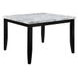 Hussein Gray and Black Square Marble Top Counter Height Dining Room Set
