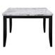 Hussein Gray and Black 54" Square Marble Top Counter Height Table