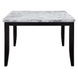 Hussein Gray and Black Square Marble Top Counter Height Dining Room Set