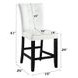 Hussein White Upholstered Counter Height Chair Set of 2