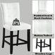 Hussein White Upholstered Counter Height Chair Set of 2