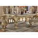 Cabriole Gold 108" Rectangular Glass Top Dining Table