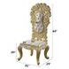Cabriole Light Gold Upholstered Side Chair with Nailhead Trim Set of 2