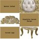Cabriole Light Gold Upholstered Side Chair with Nailhead Trim Set of 2