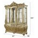 Cabriole Gold 2 Door Curio Cabinet with LED