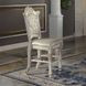 Vendome Antique Pearl Upholstered Counter Height Chair with Nailhead Trim Set of 2