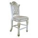 Vendome Antique Pearl Upholstered Counter Height Chair with Nailhead Trim Set of 2