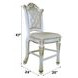 Vendome Antique Pearl Upholstered Counter Height Chair with Nailhead Trim Set of 2