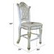 Vendome Antique Pearl Upholstered Counter Height Chair with Nailhead Trim Set of 2