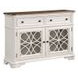 Florian Oak and Antique White 2 Door Server