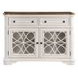 Florian Oak and Antique White 2 Door Server