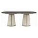 Kasa Gray and Champagne Sintered Stone Top Dining Room Set