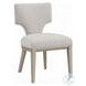 Kasa Linen and Champagne Side Chair Set of 2