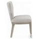 Kasa Linen and Champagne Side Chair Set of 2