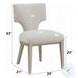 Kasa Linen and Champagne Side Chair Set of 2