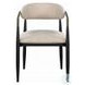 Jaramillo Beige Linen and Black Arm Chair Set of 2