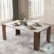 Hettie Engineered Stone and Walnut 72" Rectangular Dining Table