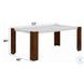 Hettie Engineered Stone and Walnut 72" Rectangular Dining Table