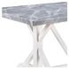 Hollyn Engineered Stone and White 78" Rectangular Stone Top Dining Table