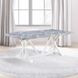 Hollyn Engineered Stone and White 78" Rectangular Stone Top Dining Table