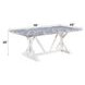 Hollyn Engineered Stone and White 78" Rectangular Stone Top Dining Table
