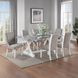 Hollyn Engineered Stone and White 78" Rectangular Stone Top Dining Table