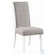 Hollyn Gray Linen and White Side Chair Set of 2
